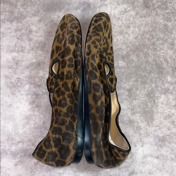 NEW **defects** Veronica Beard Women’s 5.5M Leopard Print Leather Loafers Flats - Picture 6 of 8
